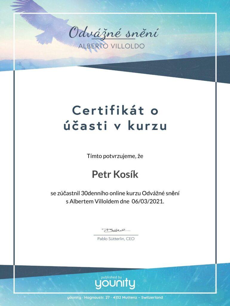 Petr Kosík VIA - K3 - CS - Certificant